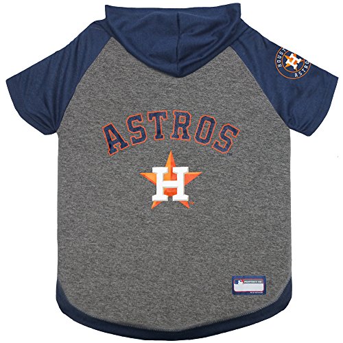 Pets First MLB Hoodie for Dogs & Cats - Houston Astros Dog Hooded T-Shirt, Small. - MLB Team Color Hoody, AST-4044-SM — image 1