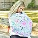 Premium Nursing Cover, Car Seat Canopy for Babies and Breastfeeding Scarf by Lallini - Multi-Use Infant Cover for Shopping Cart, High Chair and Stroller - Best Floral (Daisy)