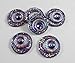 30 Pcs Purple Sparkly Iridescent Flat Back Teardrop, Circle Beads Cabochons