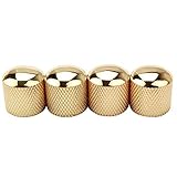 Beyond Electric Guitar Bass Volume Tone Control Dome Knobs Gold Pack of 4