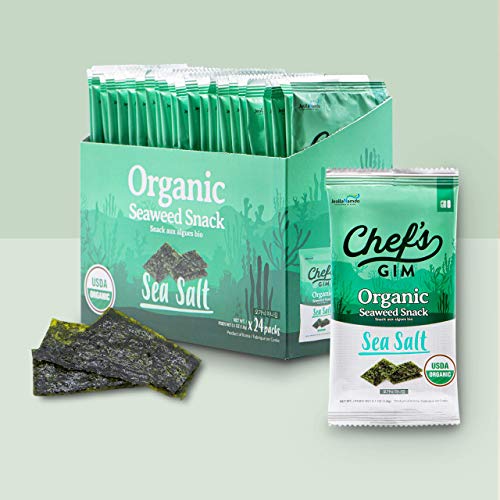 [ USDA Organic ] Roasted Seaweed Snacks [ 24 Packs ] Vegan, Gluten Free