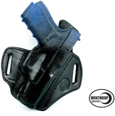 Winthrop Holsters OWB Pancake Black Leather Holster