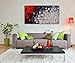 Seekland Large Hand Painted Red and White Abstract Acrylic Canvas Wall Art Modern Artwork Contemporary Painting for Living Room Stretched Ready to Hang (Framed 60