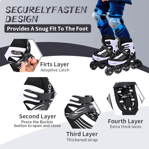 Inline Skates Children's Inline Skates Girls Boys Adjustable