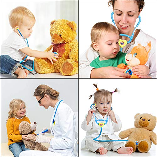 Scientoy Doctor Kit for Kids, 113 PCS Medical Kit Toys, Dentist Pretend Play Set for 3.4.5 Kids& Toddlers& Boys& Girls, Educational Toys with Electronic Stethoscope& Portable Case - Thumbnail 6