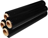 TPZ The Packaging Zone Multi Use Pallet Wrap 400mm x 250m Black 4 Rolls