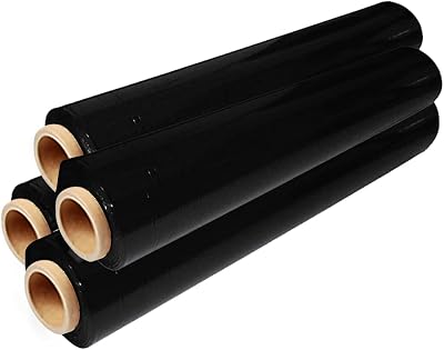 TPZ The Packaging Zone Multi Use Pallet Wrap 400mm x 250m Black 4 Rolls