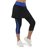 ANIVIVO Skirted Legging for Women, Yoga Legging with Skirts &Women Tennis Leggings Clothes Pockets