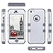 ULAK iPhone 5C Case, Shockproof Soft Silicone Rubber Hard Plastic Hybrid Heavy Duty Protection Kidproof High Impact Case Cover for Apple iPhone 5C-Siver
