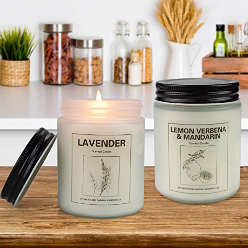 YINUO Light Scented Home Fragrance Scented Soy Candles Gift Set, Long