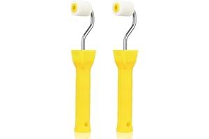 ABVSDU 2 Pcs Foam Paint Roller Mini Paint Rollers for Touch up Trim Edge or Corner Extra Small Paint Wool Brushes Tiny Painting Tool for Professional Painting Results 1 Inch Roller