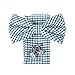 DBC3C03 Multi Checkered Gift Microfiber Bow Tie Hanky Cufflinks Set By Dan Smith