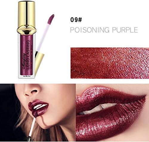 UPXIANG Liquid Lipstick Shiny Waterproof Long-Lasting Pigmented Lip Gloss Vivid Colour (I)