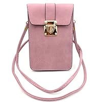 Urmiss Classic Matte PU Leather Small Crossbody Shoulder Messenger Purse Bag Cell Phone Wallet Case Handbag with Shoulder Strap for iPhone 6 6S 7 Plus