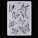 ZTY66 Plastic Flowe and Butterfly Stencils Templates Set for DIY Painting and Crafts, Set of 3 (A)