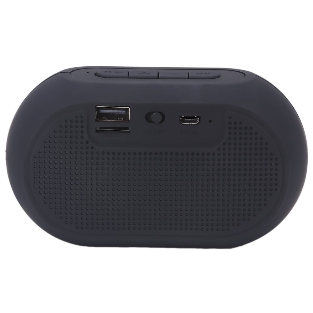 Alfway Mini LED Speaker, Portable Wireless Speakers 4.1 with Waterproof, FM Radio, 5W Bass Sound, Bluetooth speaker with Built in Speakerphone for Yoga,Party,Travel, Outdoor (Black)