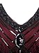 Vijiv Women 1920s Gastby Sequin Art Nouveau Embellished Night Out and Cocktail Dress, Medium, Wine Red