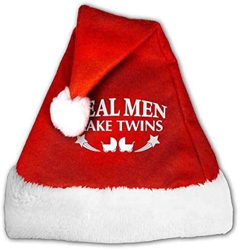 Santa Hat Merry Christmas Hat Velvet Santa Hat Party Supplies For Adults Kids - Real Men Make Twins