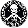 2nd Amendment God Guns Guts Skull 1789 Vinyl Decal Sticker Car Truck Van SUV Window Wall Cup Laptop - One 5 Inch Decal- MKS0660