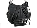 New Nine West Purse Hand Bag Satchel & Coordinating Wallet 2 Piece Set Black