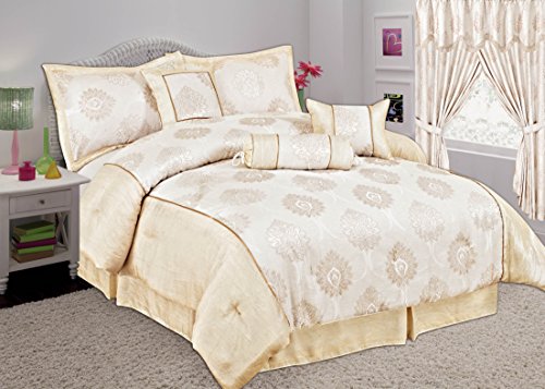 Malta 7 Piece Comforter Set Luxury Comforter Sets Comforter Sets Taupe Comforter