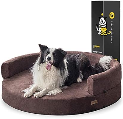 Kopeks Deluxe Orthopedic Memory Foam Round Sofa Lounge Dog Bed Jumbo Xl Brown Model Round Sofa Xl Amazon Co Uk Pet Supplies