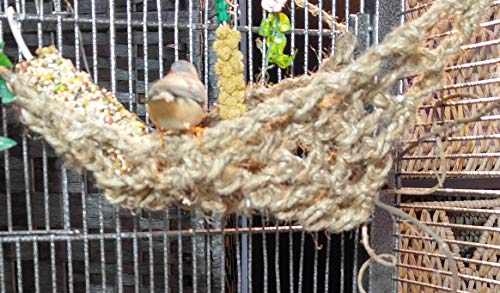Bird Cage Hammock, Natural Jute Twine - Thumbnail 6