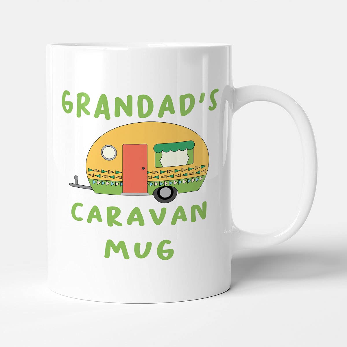 Victorian Printing Co - Grandad's Caravan Mug - Green Camper Birthday Gift Mug, Ceramic, 11fl.oz.