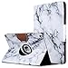 ULAK iPad Air Case, Multi-Angle Rotating Stand Protective Case Cover for Apple iPad Air (2013 Release) with Automatic Wake/Sleep Function (Artistic Marble Pattern)