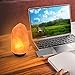 Salt Lamp, SKYROKU Himalayan Crystal Rock Lamp Hand Carved Natural with Wooden Base UL-Approved Cord Dimmer Control and Bulb (1 Pack)