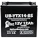 Replacement for 2001 Yamaha YFM66R Raptor 660 CC Factory Activated, Maintenance Free, ATV Battery - 12V, 12AH, UB-YTX14-BS