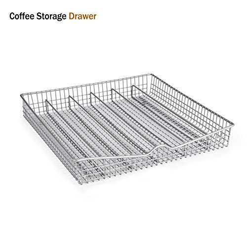 FITNATE Coffee Drawer for K-Cup Coffee Storage Organizer for 36 K-Cup with a Rack Mat for Most Coffee K Cup Pods or Tea and Coffee Makers,13.2x12.6x3" - Thumbnail 6