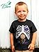 Ribcage Skeleton Candy Shirt Funny Xray Halloween Shirts for Toddler and Youth Kids 5/6 Black