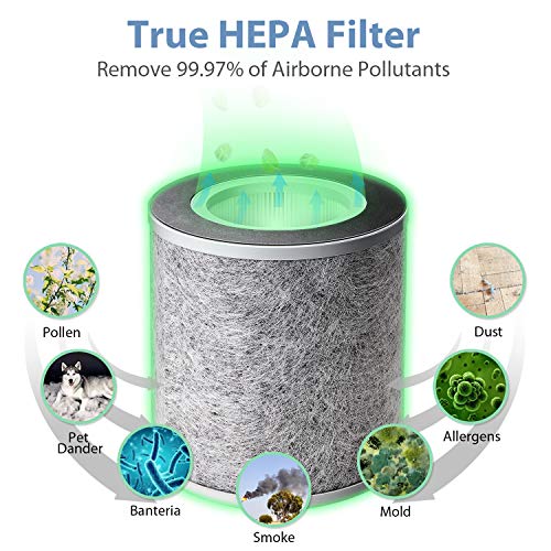 Elechomes EPI236 Air Purifier Filter, Replacement Composite Filter 3 Layer True HEPA and