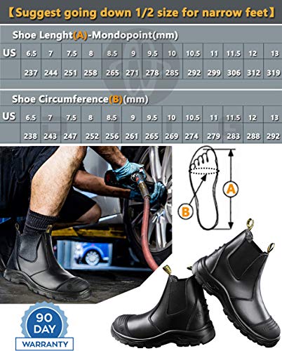 image for diig Work Boots for Men, Steel Toe Waterproof Working Boots, Slip Resi