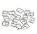 HOUSWEETY 30 Silver Tone Shoes Buckles Accessory 25x19mm(1