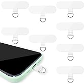 Phone Tether Tab,8 Pack,Universal Phone Lanyard Patch Without Adhesive, Cell Phone Replacement Pad Sticker Anti-Lost Attachme