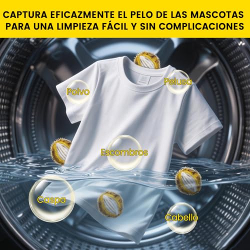 12 Pcs Hair Catcher Washing Machine, Remove Pet Hair | Reusable pet hair remover, great for removing dog/cat hair, lint and dirt.