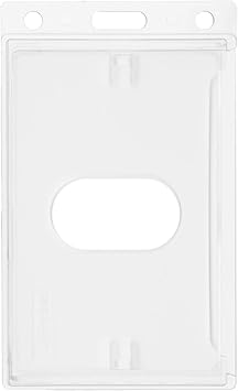Karteo Kartenhalter Mit Daumenausschub Ausweishulle Transparent Vertikal Ausweishalter Aus Hartplastik Schutzhullen Fur Ausweise Namensschilder Werksausweise Karten Im Ec Kartenformat Amazon De Burobedarf Schreibwaren