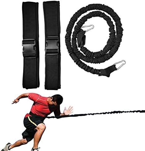 Soeenaper Resistance Running Bands-Waist Bands &amp; Workout Guide 360° Agility 5.3Ft Speed Resistance Bands Gym Equipment for Football Basketball Leapfrog