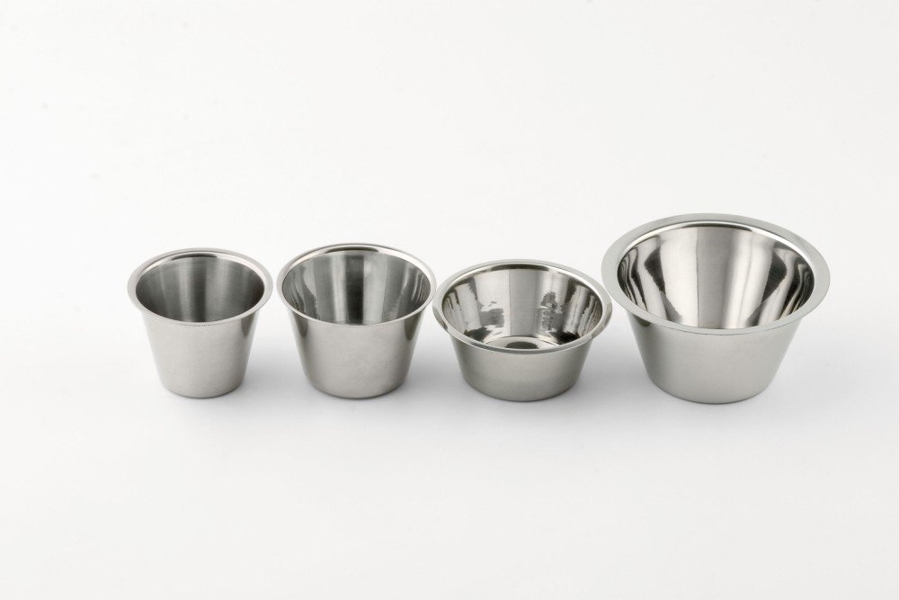 Weis Dariol tin Set Ø 6,2cm 4 Pieces, Stainless Steel, Silver, 6.2 x 6.2 x 4.7 cm
