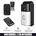 Solar Charger Mount Compatible with Ring Video Doorbell 1 - Continuous Charging for Maximum Efficiency (White)