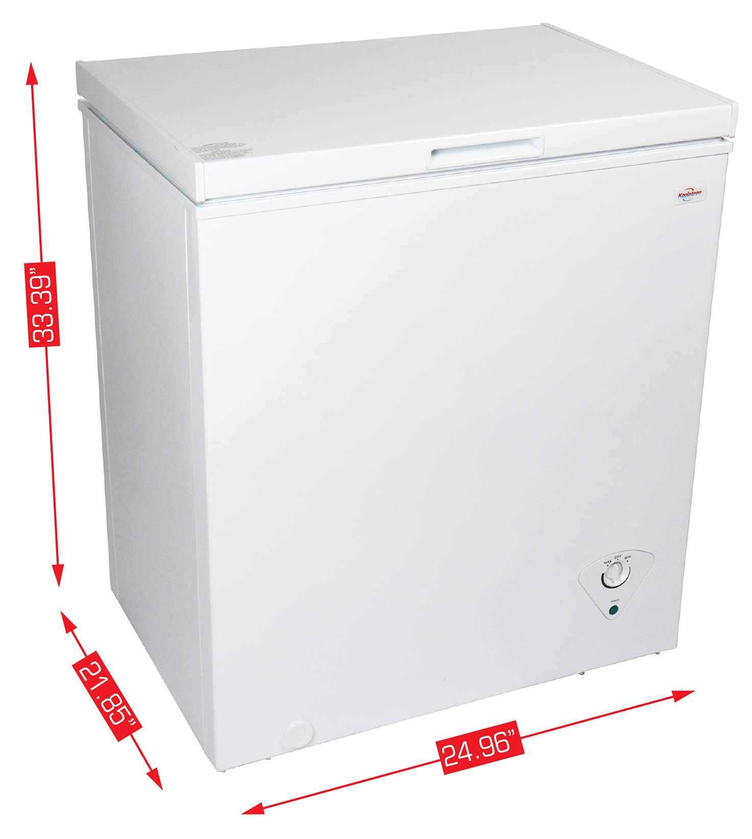 Koolatron Deep Freezer - Chest Freezer, 1 Wire Basket, Garage Ready, Meat Storage, Front Drain, Congelador For Home, Apartment, Basement, Dorm, Cottage, Manual Defrost, Stand Up, 5.0 Cubic Feet, White