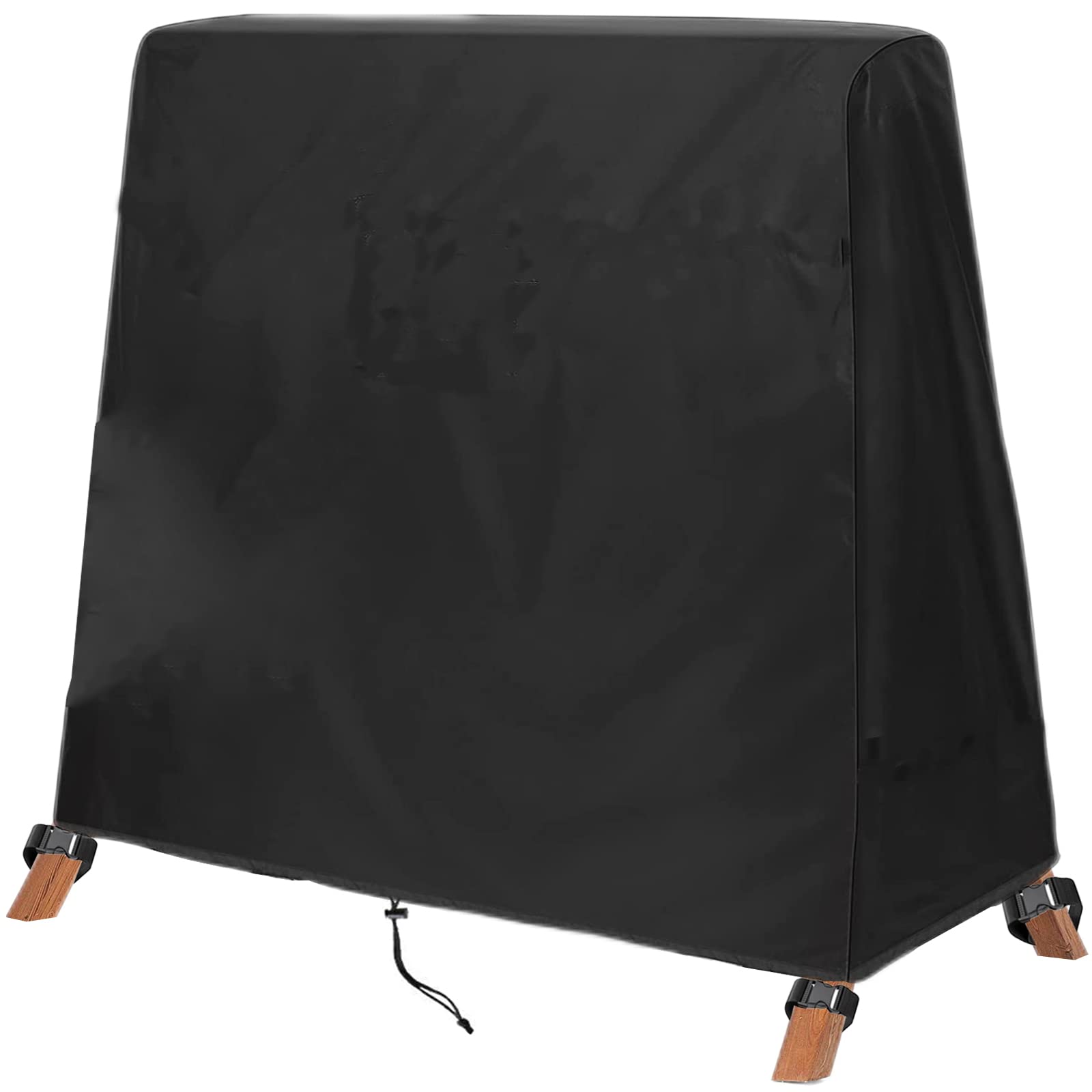 BUJUYUXU Hollywood Swing Cover Pointed Roof, Tarpaulin for Hollywood Swing Waterproof, UV and Weatherproof 420D Oxford Fabric Black (200 cm)