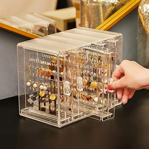 Modenny Jewelry Earring Holder High Capacity Cosmetic Storage Box Ear