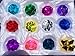 36-multi Colored Acrylic Diamond Pirate Treasure Gems+12 Pcs Golden Nuggets for Party Decoration