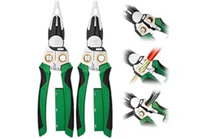 【2025 New 8 in 1 Seese Wire Stripper with Voltage Tester】Multi-purpose Electric Stripping Tool – Wire Crimper, Cutter, Pullin
