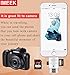 IMEEK SD TF Card Reader with Lightning Micro USB Connector, External Storage Memory Expansion for iPhone/iPad/Android phones/Mac/PC - White