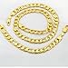 24k Yellow Gold Filled Figaro Chain Men's Necklace+Bracelet Jewelry Set GF Jewelry 12mm Width(24