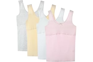 Amuhou Teen Girls Camisole, Original Cotton Lining Undershirts Training Bras